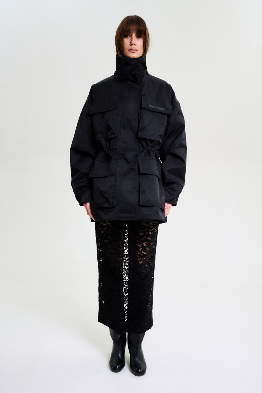 Юбка из кружева (черная)